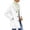 White, variant on Mens Casual Warm Solid Jacket Stand Collar Long Sleeve Zipper Fly Pocket Jacket Coat Size:XL