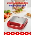thumbnail image 2 of Betty Crocker 3-in-1 Indoor Grill, Sandwich / Panini Press & Waffle Maker Plus, Electric Grill Indoor with Interchangeable Non-Stick Plates, 750 Watts, BC-4965R, Red, 2 of 8