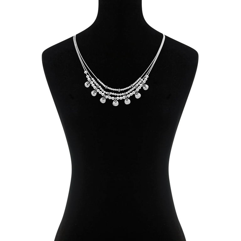 Chaps silver deals bead necklace