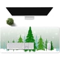 thumbnail image 3 of Gaming Mouse Pad with Anti-Skid Rubber Cushion 31.5x11.8 Inches Winter Christmas Pine Snowflake Print Mouse Pad for Home Office Game Studio BDXTMN14, 3 of 5
