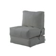 thumbnail image 3 of Loungie Cloudy Nylon Foam Lounger Indoor/ Outdoor Self Expanding Water Resistant Convertible, Light Grey, 3 of 9