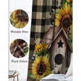 thumbnail image 3 of Yellow Sunflowers Blackout Curtains for Bedroom Living Room Darkening Curtains 54 Inch Long Western Star Brown Farmhouse Plaid Short Curtain for Small Window Treatment Grommet Drapes 52"x54"x2, 3 of 9