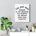 thumbnail image 5 of Scripture Walls  Children Are Blessed Proverbs 20:7 Bible Verse Canvas Christian Wall Art Ready to Hang Unframed, 5 of 12