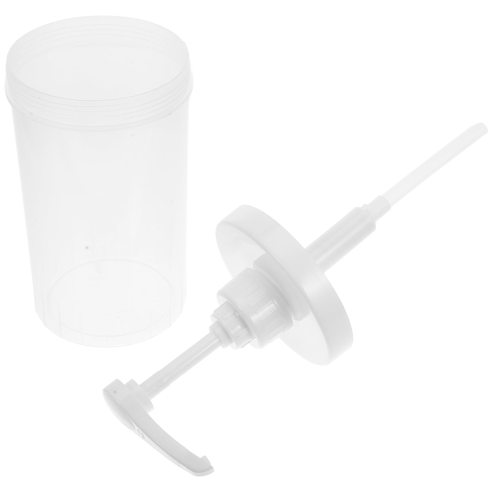 OUNONA 5pcs Syrup Pump Dispenser Hand Press Syrup Bottle Press Type Dispenser Bottle Plastic Syrup Dispenser Hand Press Syrup Pump Dispenser