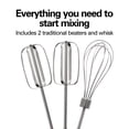 thumbnail image 3 of Hamilton Beach 6 Speed Hand Mixer with Storage Clip and Stir Button, 3 Attachments, Black,  62628, 3 of 8