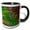 Black/White, variant on 3drose, Neon Green, Pink and Yellow Lines with Beveled Edges Embossed and Textured Rectangles, 15oz Mug