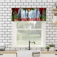thumbnail image 5 of Christmas Valance Curtains for Bedroom,Gradient Abstract Christmas Tinsel Colorful Bells Winter Xmas Tree Pine Theme Short Window Treatment for Kitchen Bathroom 54x18 Inch,Red Green, 5 of 6