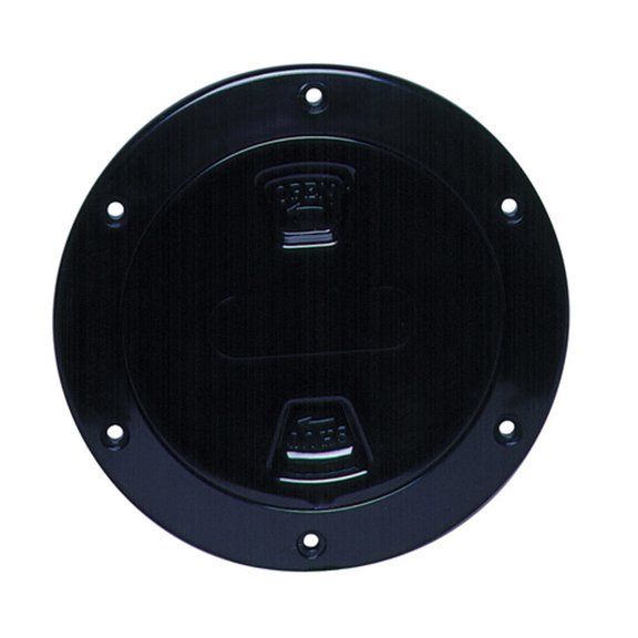 Beckson DP40-B Screw-Out Deck Plate - 4", Black