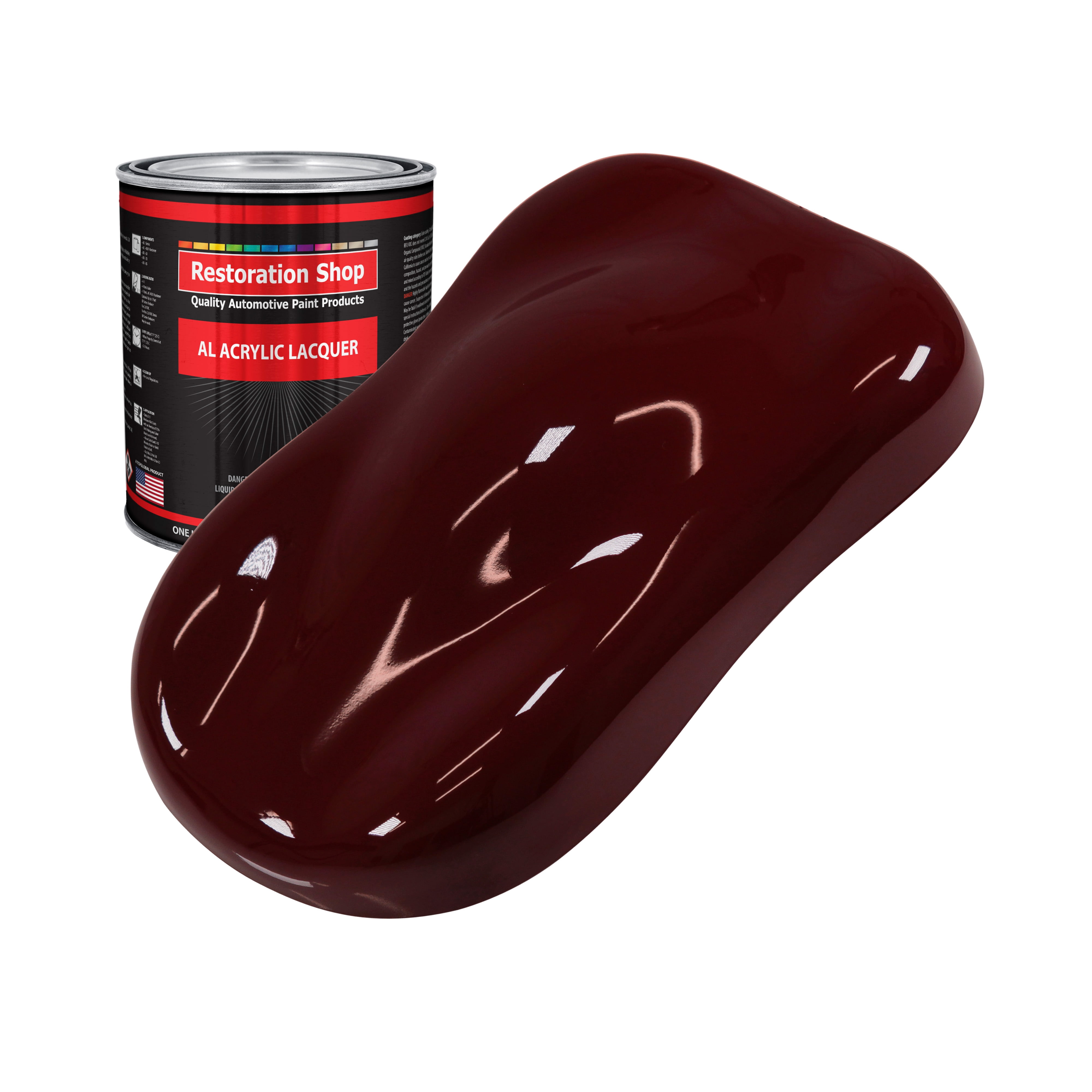 Restoration Shop - Burgundy Acrylic Lacquer Auto Paint - Quart Paint