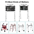 thumbnail image 5 of SupreGear Walker Bag, Rollator Wheelchair Storage Pouch with Cup Holder, Water-Resistant Nylon, Black Plaid, 5 of 9