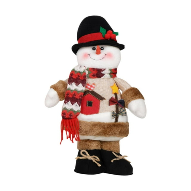 Figura de muñeco de Navidad, adorno navideño, decoración nórdica, muñeco de nieve navideño, decoración para el hogar, estante navideño, decoración de