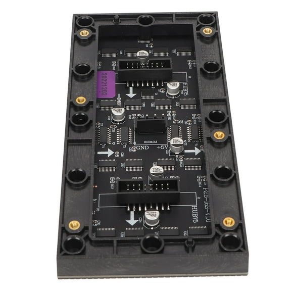 RGB LED Panel, Full Color HUB75 Header RGB LED Board 2.5mm Pitch 64x32 6.3in Long 3.1in Wide  for Monitor