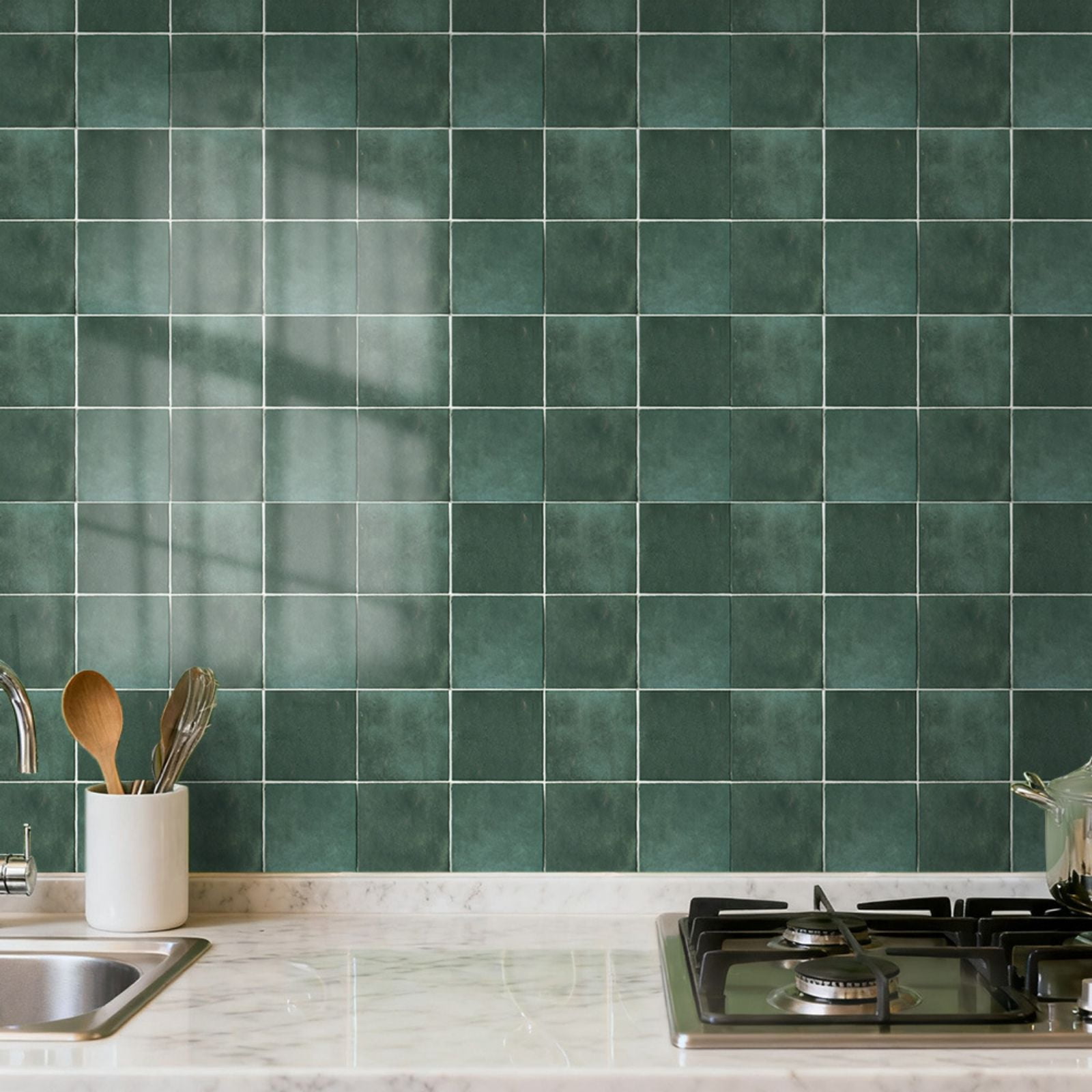 10 Pcs Peel and Stick Tile Wall Sticker,11.8"x11.8" PVC Square Peel and Stick Backsplash for Kitchen Bathroom,Living Room,Fireplace,Wall Decor