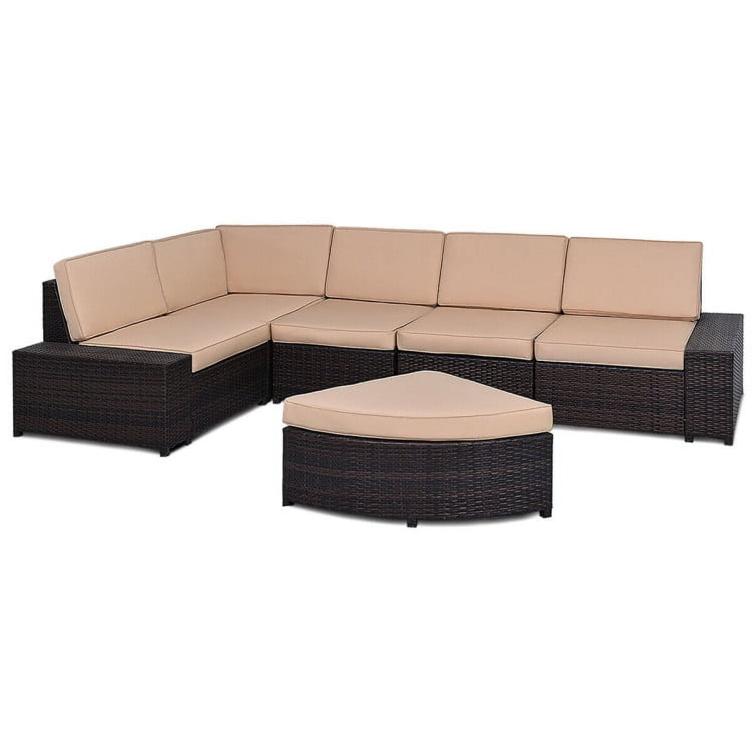 Aimee Lii 6 Pieces Patio Furniture Set Rattan Wicker Table Shelf, Outdoor Deck Furniture Aimee Lii 6 Pieces Patio Furniture Set Rattan Wicker Table Shelf, Outdoor Deck Furniture