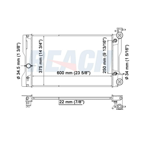 REACH Radiator 41-13049 for Pontiac Vibe, Toyota Corolla and Matrix