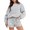 Gray 2 pieces outfits, variant on clear Usmixi Holiday Tracksuits Set for Women Womens Sweatsuits Sets Gym Sports Crewneck Sweatshirt and Drawstring Pocket Shorts Outfits Casual Solid 2 Piece Lounge Sets