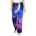 thumbnail image 2 of Lsque Dreamy Colorful Starry Sky Print Women's Pajama Pants, Lounge Pant - Comfortable Home Wear,Elastic Waistband, Stylish Design-Medium, 2 of 9