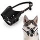 thumbnail image 1 of Bozal para perro de cuero, bozales antiladridos cómodos y seguros para perro, transpirable y ajustable, permite beber y comer (negro), 1 of 6