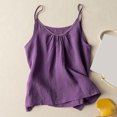 thumbnail image 2 of yueewhu Womens Tank Tops Summer Casual Sleeveless V Neck Camisole Loose Fit Spaghetti Strap Cami Shirts (Purple, 3XL), 2 of 4