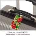 thumbnail image 3 of Square 2Pack PU Leather Hibiscus Flowers Cruise Luggage Tag with Privacy Cover and Name ID Tag for Travel Handbags Backpacks Luggage Tags, 3 of 6