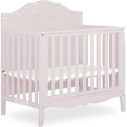 SweetPea Baby Rose 4-in-1 Convertible Mini Crib in White, JPMA Certified Baby Crib, Non-Toxic Finish, New Zealand Pinewood, with 3 Mattress Height Settings Crib White