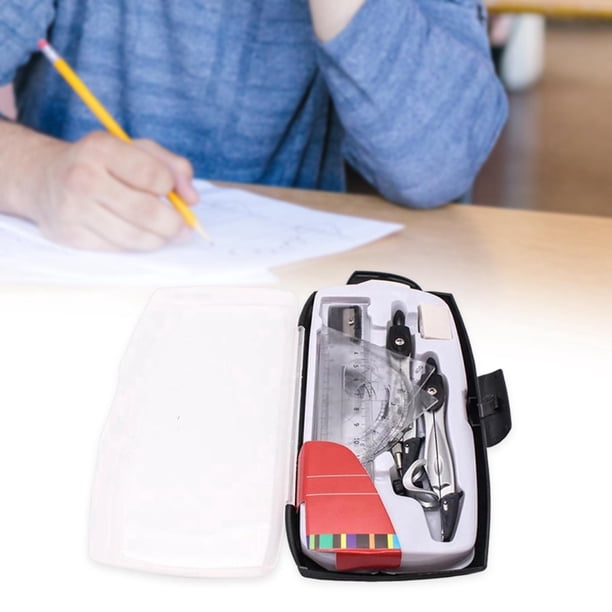 Kit de Geometría Matemática Brújula Transportadora Suministros de Enseñanza Regla de 45 degree Medición de ángulo de Regla para Estudiantes Escolares Dibuj Yotijar Equipo de Geometría Matemática