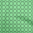 thumbnail image 1 of oneOone Tissu Popeline de Coton Vert Mer Forme Géométrique Matériel de Robe Tissu Imprimé Tissu au Mètre 42 Pouces de Large, 1 of 4