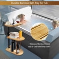 thumbnail image 4 of 3 Layer Bathtub Tray Table,Bamboo Swivel Bathtub Side Table Height Adjustable,Freestanding Bathtub Tray for Tub Against Wall,Bathtub Accessories&Bathroom Organizer for Luxury Home Spa (Natural), 4 of 8
