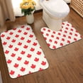 thumbnail image 2 of Yiaed Happy Canada Day Print Bathroom Mat Set 2 Pieces Mat Anti-Skid Pad Ultra Soft and Absorbent Bathroom Bath Mat Contour Bath Rugs for Toilet Base, 2 of 6