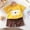 E081-Yellow, variant on hengsof Children's Summer Home Wear Fashionable Cotton Printed Pattern Round Neck Short Sleeve T-Shirt Elastic Waist Loose Shorts Casual Two Piece Set