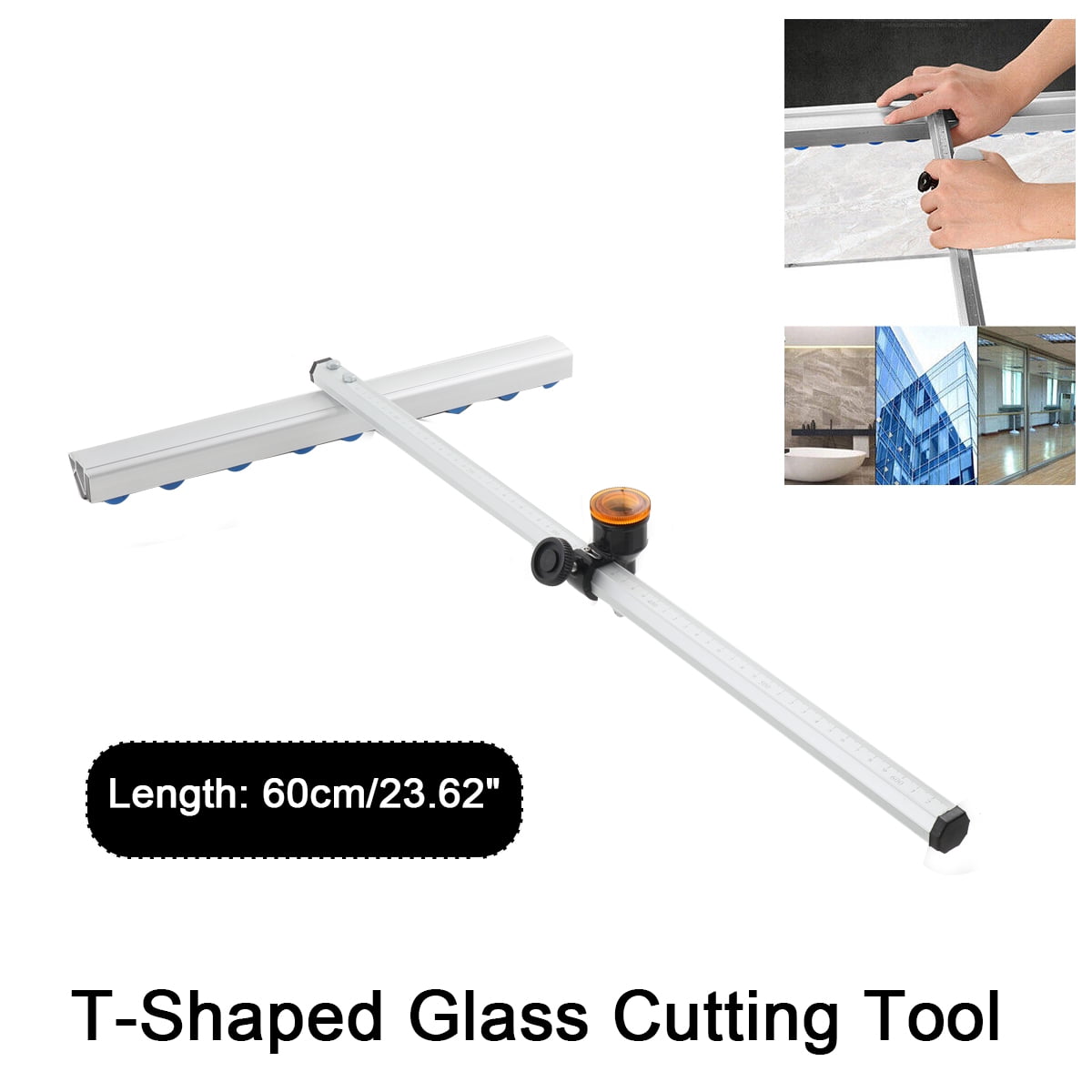 TABODD 60cm Glass T Shaped Cutter Tile Cutter Oil Glass Cutting Tool for Thick Glass