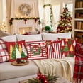 thumbnail image 2 of Lomyolo Merry Christmas Throw Pillow Covers Set of 4, 18x18 Inch Red Holiday Cushion Cases with Reindeer & Tree Print, Soft Xmas Decorations for Couch, Sofa, Winter Home Decor Gift, 2 of 6