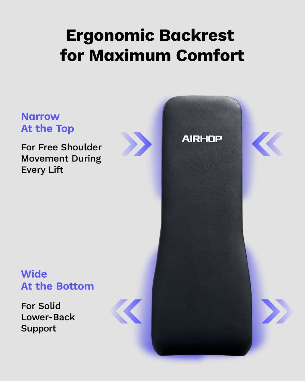 AIRHOP Adjustable Weight Bench, Bench Press Full Body Workout, Quick Fold Space Saving, Home Gym Strength Training