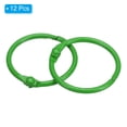 thumbnail image 3 of Unique Bargains 30mm Loose Leaf Binder Rings, 12Pack 2.2mm Metal Flash Card Book Binding Rings for Key Chain Card, Green, 3 of 7