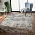 thumbnail image 2 of Ox Bay Nayeli 5' x 7'6" Dark Gray/Orange Abstract Durable Performance Indoor Area Rug, 2 of 9