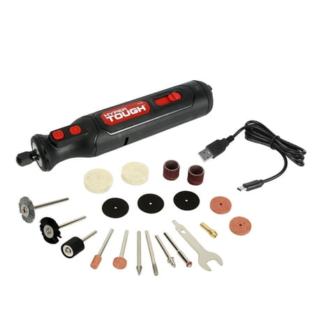 Hyper Tough 4v Cordless Rotary Tool with 20 Piece Accessory Set