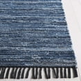 thumbnail image 4 of SAFAVIEH Rag Rug Lacework Distressed Area Rug, Blue/Black, 4' x 6', 4 of 11