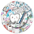 thumbnail image 6 of vlrwzc 50pcs Funny Cartoon Tooth Stickers for Graffiti Decals Laptop Scrapbook Retro Vinyl Sticker Phone Luggage Decoration Waterproof Sticker Party Supplies, 6 of 7