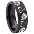 thumbnail image 6 of Heart Rose Tungsten Carbide Ring, 6 of 9