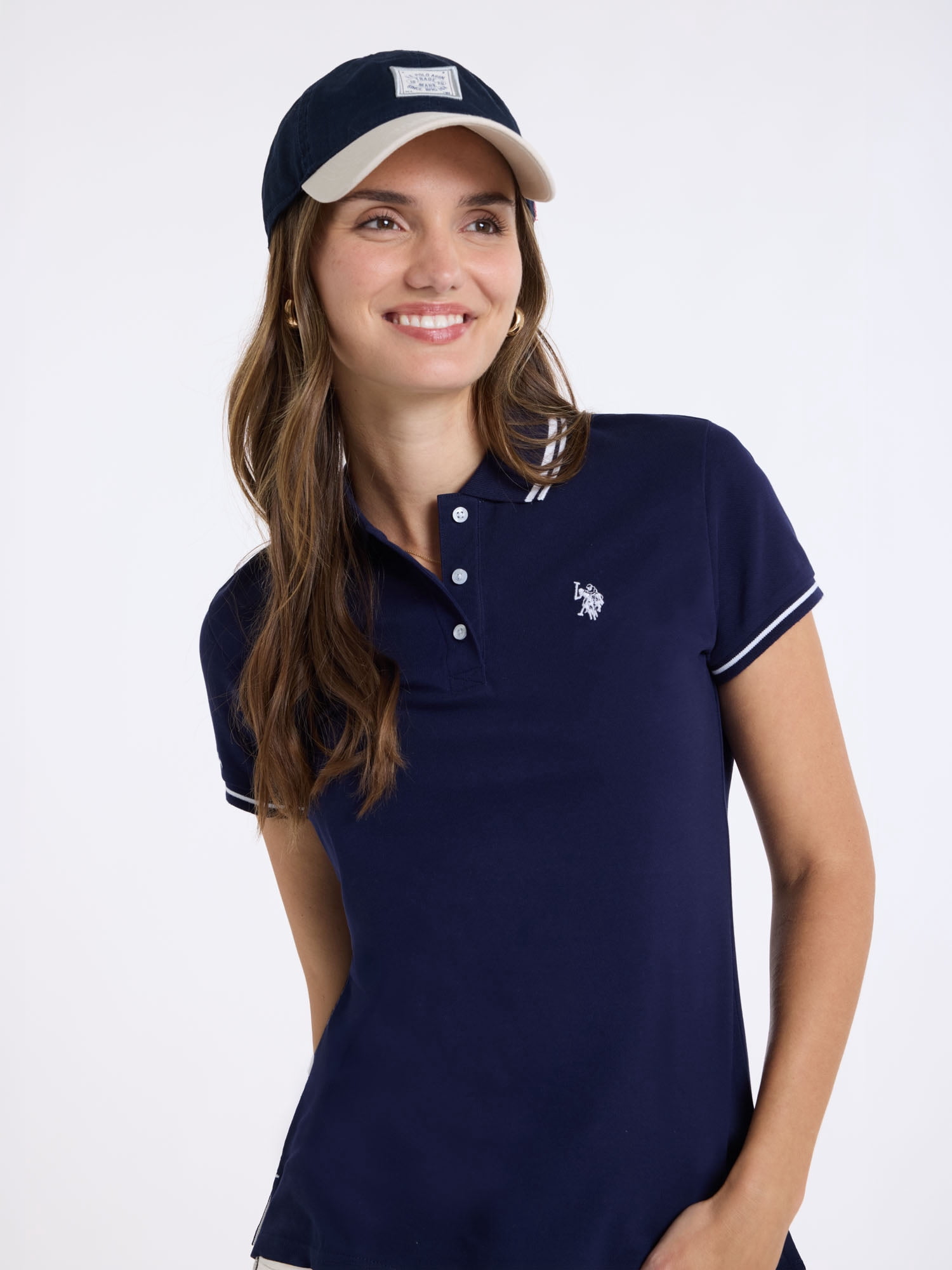 U.S. Polo Assn. Women's Double Tipped Polo Shirt, Sizes XS-XL