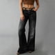 thumbnail image 1 of TaTaai Women Loose Straight Wide Leg Washed Denim Jeans Versatile Casual Trousers No Belt Ladies Weekend Outdoor Vacation Wear Soft No Fading Comfortable Denim Pants Gift, 1 of 9