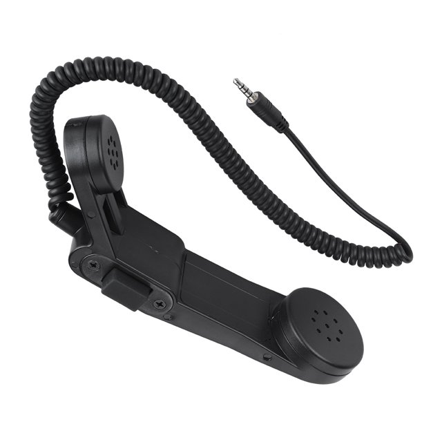 Micrófono de Altavoz de Mano, Auricular de Teléfono Retro de Mano, Sonido de Alta Fidelidad, Enchufe de 3,5 mm, Comunicacia Clara Con Micrófono de Hombro Ptt, Párrica ActiviDades