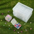 thumbnail image 3 of 24Pc Small Bead Organizer Plastic Storage Containers Clear Case Craft with 2Pc Hinged Lid Cases, 3 of 6