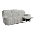 thumbnail image 2 of Furniture of America Gortier Transitional Fabric Adult Manual Reclining Sofa with USB, Gray, 2 of 8