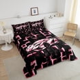 thumbnail image 4 of Erosebridal Pink Racing Car Bedding Toddler Comforter Set, Neon Geometric Down Comforter, Speed Sports Decor, Reversible, 4 of 7