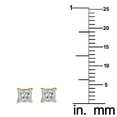 thumbnail image 4 of Precious Stars 14K Yellow Gold Cubic Zirconia 3-mm Princess-cut Screwback Earring Studs, 4 of 6