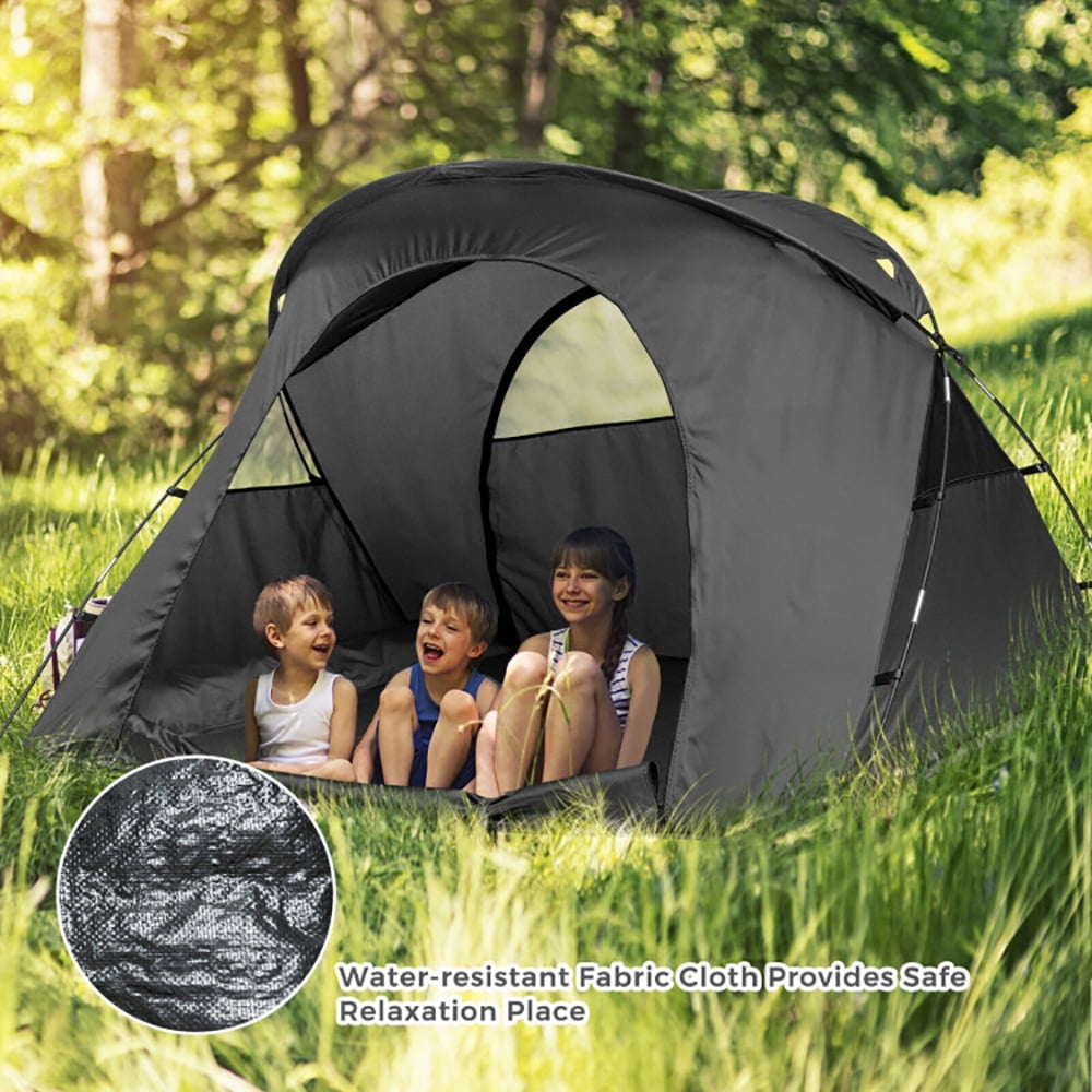 Aimee Lii 2-Person Outdoor Camping Tent with External Cover, Easy Set Up Camping Tents Shelter, Gray