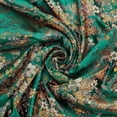 thumbnail image 1 of Tela jacquard verde oscuro - 1,1 yardas de ancho. Brocado floral brillante de estilo vintage para coser decoraciones y vestidos DIY., 1 of 9