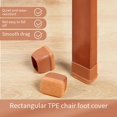 thumbnail image 2 of piezas/lote de fundas rectangulares para pies de mesa y silla, resistentes al desgaste y silenciosas, protectoras para patas de silla, almohadillas gruesas de TPE para pies de taburete de muebles, 2 of 5