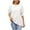 White, variant on UAMVSH Women's Summer Fashion Tops Half Sleeve Crewneck T-Shirts Business Dressy Blouses Solid Basic Tee Tops